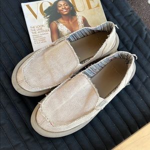 Sanuk Beige Slip-On Shoes US9/EU40